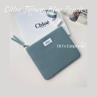ราคา Chloe- Tiffany Mint Blue Makeup storage pouch bag Organizer Mint cosmetic travel zip (40529774336)