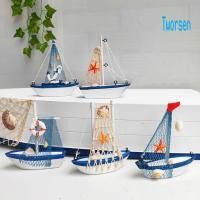 ราคา ทีเอสขนาดเล็กตกปลาเรือสร้างสรรค์สะดุดตาไม้เมดิเตอร์เรเนียนเรือใบรุ่นตกแต่งโต๊ะสําหรับบ้าน (52458767335)