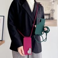 ราคา Crossbody Lanyard สายไฟซิลิโคนเหลวสําหรับ Samsung Galaxy S26 Ultra Plus S25 S24 S24FE Matte Strap Candy Cover (48957682859)