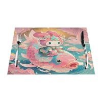 ราคา SANRIO ซานริโอ มายเมโลดี้ แผ่นรองจาน เสื่อโต๊ะซักได้ กันเพรียง กันลื่น แผ่นรองจานทอทนความร้อน ผ้าป่าน (51053267924)