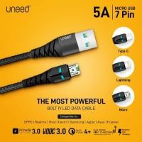 ราคา UNEED Bolt IV LED Type C Data Cable 100 ซม.UB41C - 5A Quick Charge 4+ 3.0 PD VOOC Flash Charge Dash (26665822697)