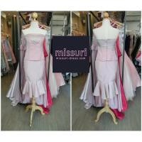 ราคา ชุดราตรีมือ 2 ชุดราตรีสั้นสีชมพูแยกชิ้น เกาะอก เน้นเอวกระโปรงเข้ารูปทรงหางปลาสั้นเหนือเข่า (8812196754)