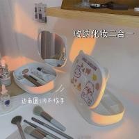 ราคา กระจกแต่งหน้าพับได้คิตตี้~หอพักนักเรียนเดสก์ท็อปเดสก์ท็อปในครัวเรือนกระจกโต๊ะเครื่องแป้งขนาดเล็กพร้อมกล่องเก็บของ (44757917671)