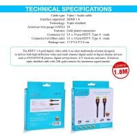 ราคา สาย HDMI OKER HDMI 1.4 GOLD DIGITAL VIDEO CABLE รุ่น HD-511 /HD-512 /HD-513 /HD-514 / 1.8M /3M/ 5M /10M (21570364962)