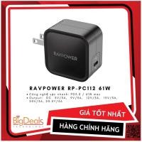 ราคา เครื่องชาร์จ RAVPower Type C PD 61W, Quick Charge 3.0, เทคโนโลยี GaN ขนาดกะทัดรัดเป็นพิเศษ - RP-PC112 - ใหม่ ️ BigdealsVN (24577954638)