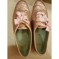 ราคา รองเท้า Keds for kate spade new york สีชมพูกลิตเตอร์ ของแท้ มือสอง (1173974009)