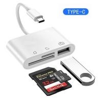 ราคา Type-C OTG Adapter 3 in 1 Type-C to USB/Memory Card/TF Card สำหรับ มือถือ Smartphone Tablet Computer/Notebook (25558960987)