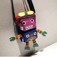 ราคา กระเป๋าสะพายข้างลายการ์ตูนน่ารักกระเป๋าผ้าใบหมีหุ่นยนต์สีสันสดใส (24479626419)