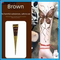 ราคา AURORY Henna Tattoo Cream, สีดําสีน้ําตาลกึ่งถาวร Henna Paste Cone, Body Art Easy-To-Use Temporary Mehndi Design (47656975011)