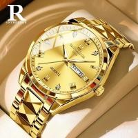 ราคา Ruizhiyuan สีใหม่ผู้ชายสายเหล็กนาฬิกาผู้ชาย High-End นาฬิกาควอทซ์กันน้ํา GC4T (55808774518)