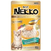 ราคา เน็กโกะ อาหารแมว รสปลาทูน่าหน้าปลาแซลมอนในน้ำเกรวี่ 70 ก.