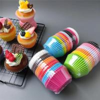ราคา 200/300/500pcs Mixed Color Baking Cups Cupcakes Muffin Liners Paper Cup Molds Greaseproof Wrapper for Party Wedding Bir (28337221388)