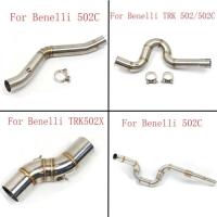 ราคา For Benelli 502C 502X TRK502 TRK 502 2016-2018 502 Motorcycle Exhaust Middle Link Pipe Muffler Sist (42179192867)