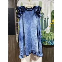 ราคา มินิเดรสยีนส์แขนกุดลายหินอ่อน แบรนด์ DIESEL แต่ระบายไหล่ มีกระเป๋าด้านข้าง มือสอง (24501153770)