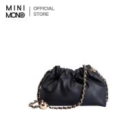 ราคา Mini Mono กระเป๋าสะพายข้างผู้หญิง แบบหูรูด สายโซ่ (43502174440)