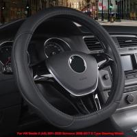 ราคา Car Steering Wheel Cover D Type Wrap For Volkswagen VW Beetle II (A5) 2011 - 2020 Scirocco 2008 - 2 (44555608982)