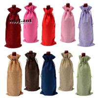 ราคา ILพร้อมส่ง ถุงใส่ขวดไวน์ ถุงผ้ากระสอบ ใส่ของขวัญ 10สี (28307606500)