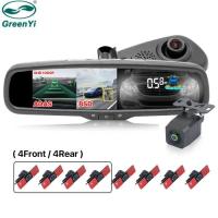 ราคา GreenYi HD 1920x1080P 5" Car DVR Rearview Mirror Monitor Dual Lens with 16mm Flat Parking Sensor Dr (41278352626)