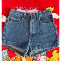 ราคา กางเกงยีนส์ ขาสั้น American Apparel denim high waisted short สี indigo แท้ สภาพดี (54207995161)