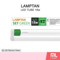 ราคา (ยกลัง24ชุด) LAMPTAN รางไฟ + หลอดไฟ LED 9W 18W แสงขาว รุ่น Setronic Green แลมป์ตั้น แสงสว่างเต็มกำลัง (3738824579)