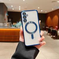 ราคา เคส Samsung S23FE SM-S711B SM-S711B/DS SM-S711U1 SM-S711U SM-S711W SM-S7110 SM-S711N เคสโทรศัพท์โปร่งใสแม่เหล็กเคลือบด้วยไฟฟ้าพร้อมฟิล์มเลนส์ในตัว (44554383203)