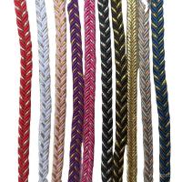 ราคา 6มิลลิเมตรที่มีสีสันด้ายสีทองด้ายสีเงินก้างปลาแบบถักเชือกแบนเว้าเข็มขัดเสื้อผ้ากระดูกงูหลุมอุปกรณ์ ทําเอง เชือกถัก (52158024096)