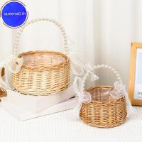 ราคา Queena0 Willow หวายสีเหลืองตะกร้าการจัดดอกไม้ขนาดเล็กตะกร้าทอที่ทนทาน Handmade Wier ตะกร้า th (57308056940)