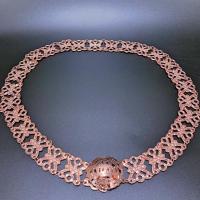 ราคา Vintage Jewelry เข็มขัด ชุดไทย สีนาคสีพิ้งโกล ลายไทย ยาว 40 นิ้ว กว้าง 1.5 นิ้ว (5016423571)