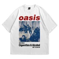 ราคา Oasis ART ผ้าฝ้าย 100% ฤดูร้อนเสื้อยืดลําลอง unisex ผู้ชายผู้หญิง vintage rock cool street แฟชั่นพิมพ์ (26141437677)