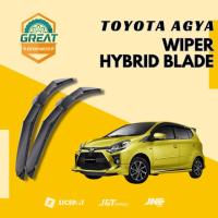 ราคา ที่ปัดน้ําฝนกระจกรถยนต์ใบมีดไฮบริด Toyota Agya Frameless 1 ชุดใบมีดไฮบริดซ้ายและขวา W301 (46856206115)