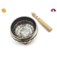 ราคา Singing Bowl ขันมนตราทิเบต(สีดำ) ชามทำสมาธิ 1 ใบ ไม้วน 1 ชิ้น หมอนรอง 1 ชิ้น (22922233131)