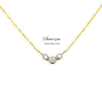 ราคา สร้อยคอเพชรแท้ 0.22Cts. นน.ทอง 3.60g. (18Kทองคำขาว 750)มีใบรับประกันทางร้านทุกชิ้น (44608697764)