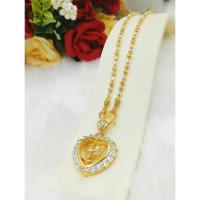 ราคา DIDGO2 15M28 สร้อยคอพร้อมจี้ จี้พญาครุฑทรงกลม ล้อมเพชร งานไมครอน ** ขนาด 3 มิล** (20077327237)