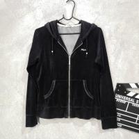 ราคา ผ้ามือสอง สเวตเตอร์แขนยาวมีฮู้ดหญิงผ้ากำมะหยี่ FILA (46908584906)