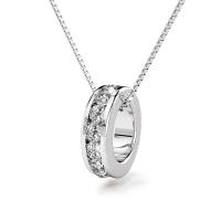 ราคา KRYSTAL COUTURE สร้อยคอจี้แหวนประดับด้วยคริสตัล SWAROVSKI-ทองคําขาว/ใส (21080107035)