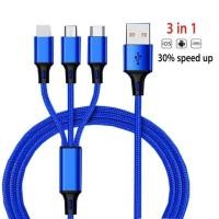 ราคา WH 3in1 สายชาร์จเร็ว Micro USB + ip + TypeC สําหรับ Ip (54006049613)