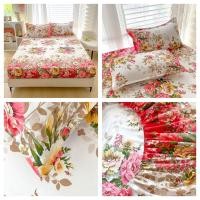 ราคา [จุดจากโรงงาน] ผ้าปูที่นอน ชุดผ้าปูที่นอน 3ฟุต 3.5ฟุต 5ฟุต 6ฟุต สีทึบ กันไรฝุ่น ปลอกหมอนฟรี รัดมุม360° สูง8นิ้ว พร้อมส่ง ฝาครอบที่นอนดอกไม้ (26558319742)