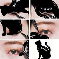 ราคา 1Pair Cat Eyeliner Guides เครื่องมือแต่งหน้าด่วนง่ายเครื่องมือแต่งหน้า Eye Liner Stencils Templates (1061755071)
