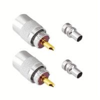 ราคา Pl259 Coax Connectors UHF ปลั๊กตัวผู้อะแดปเตอร์บัดกรีพร้อมลด 50 โอห์มสําหรับ RG58, RG59, RG8, RG8x, RG213, RG142, LMR195, LMR400 สายโคแอกเซียล, เสาอากาศวิทยุแฮม (26750552170)