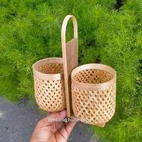 ราคา BAMBOO FORK & SPOON HOLDER| กล่องดินสอ BEKAS SUDU DAN GARPU | ไม้ไผ่ สถานี (53457696379)