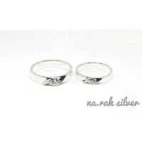 ราคา แหวนเงินแท้หน้าบิดเกลียวประดับเพชรCz (78039492)
