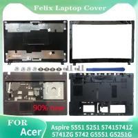ราคา สําหรับ Aspire 5551 5251 5741 5741Z 5741ZG 5742G 5551G 5251G LCD ฝาหลัง/กรอบด้านหน้า Palmrest Top และด้านล่าง,สีดํา (51507310395)