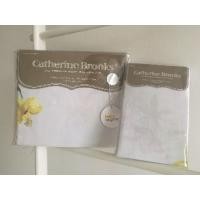 ราคา เซ็ตผ้าปู 6 ฟุต + ปลอกหมอนข้าง Catherine Brooks ผ้าปูรัดมุม King Size Fittled Sheet ฝ้าย 100% ผ้าปูที่นอน เครื่องนอน (1304079039)