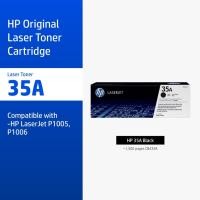ราคา [ส่งด่วน] HP 35A Black Original LaserJet Toner Cartridge | ตลับหมึกเลเซอร์สีดำ (1956265710)