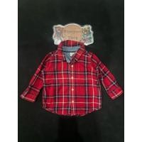 ราคา เสื้อเชิ้ตลายสก๊อตแขนยาวคอปกของเด็กมือสอง (สีแดง) Size 70 แบรนด์ Baby Gap ของแท้ % สภาพ 90% (29232252132)
