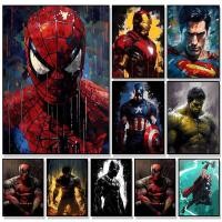 ราคา โปสเตอร์ศิลปะผ้าใบภาพยนตร์ Marvel, ซูเปอร์ฮีโร่การ์ตูน Spider-Man และ Iron Man, ภาพวาดสีน้ํามันผ้าใบ, ตกแต่งผนังบ้าน, พิมพ์เด็กและของขวัญ (43811043677)