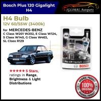 ราคา Bosch H4 Plus 120 Gigalight หลอดไฟหน้าสําหรับ Mercedes-Benz 124, CESG SL Class / W124 W140 W201 W202 W463 R129 (28914085574)