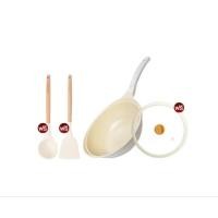 ราคา Korea King Colormic (Wok) กระทะ โคเรียคิงก้นลึก (26cm) 1 ใบ พร้อมฝาแก้ว + ตะหลิว Colormic 1 + กระบวย (29940588317)