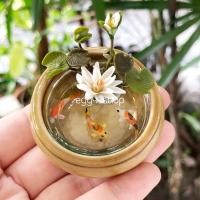ราคา อ่างบัวปลาคาร์ฟจิ๋ว ฮวงจุ๋ยโต๊ะทำงาน (11387672634)
