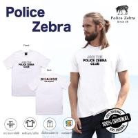 ราคา Police Zebra เสื้อยืด คอกลม Premium Cotton 100% ใส่ได้ทั้งผู้ชาย/ผู้หญิง (T187 ) (25460637522)